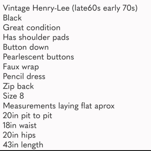 Vintage 60s 70s dress Union label sz M/L Henry Lee blazer black VTG 1970s retro - Picture 15 of 16